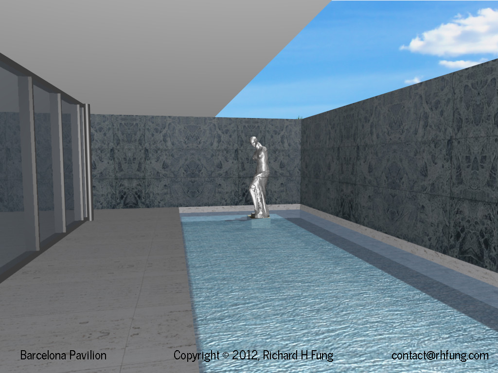 Barcelona Pavilion Inside Pool