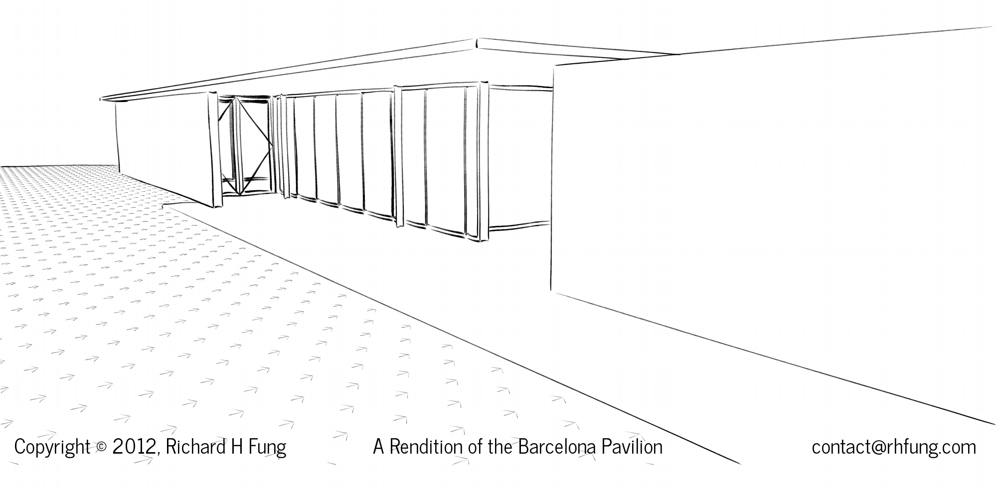 Barcelona Pavilion Behind the Building