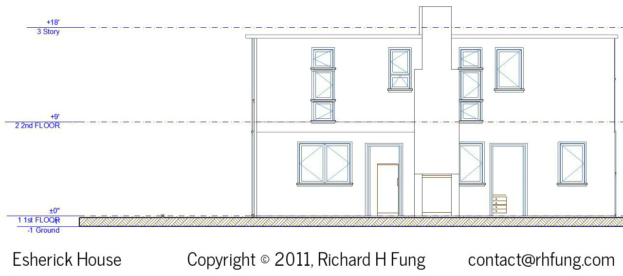 Esherick House side elevation